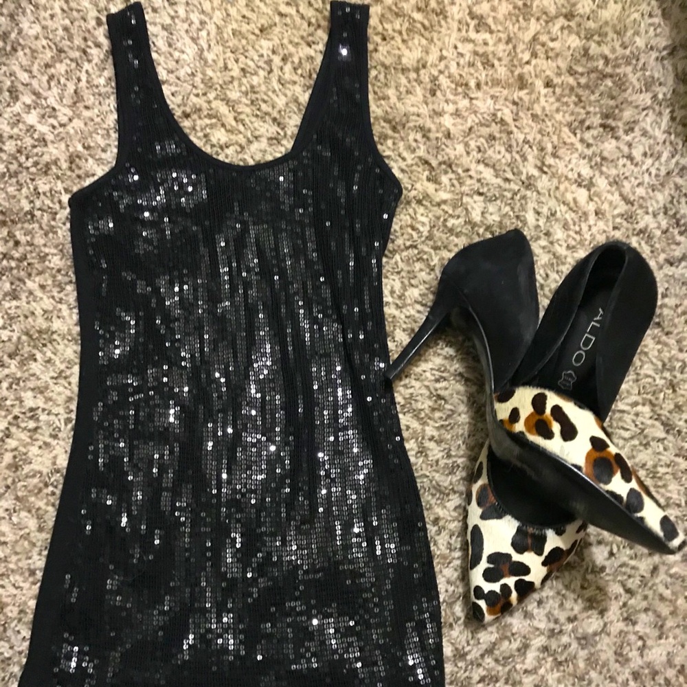 Express sequin tank top